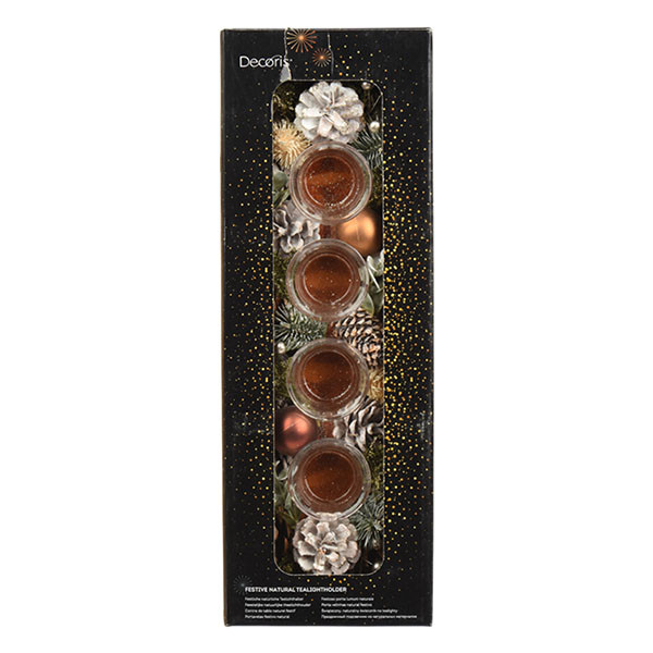 Decoris Kerststuk | Decoris | 15 x 45 x 9 cm (Kaarsenhouder, Rechthoek) 741107 K151001947 - 2