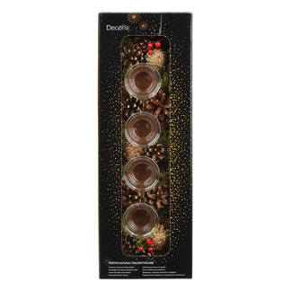 Decoris Kerststuk | Decoris | 15 x 45 x 9 cm (Kaarsenhouder, Rechthoek) 741111 K151001949 - 2