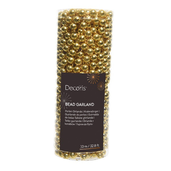 Decoris Kralenslinger kerstboom | Decoris | 10 meter (Goud) 000566 K151000409 - 2