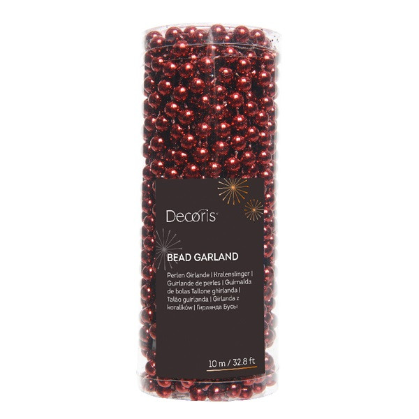 Decoris Kralenslinger kerstboom | Decoris | 10 meter (Rood) 000562 K151000420 - 2