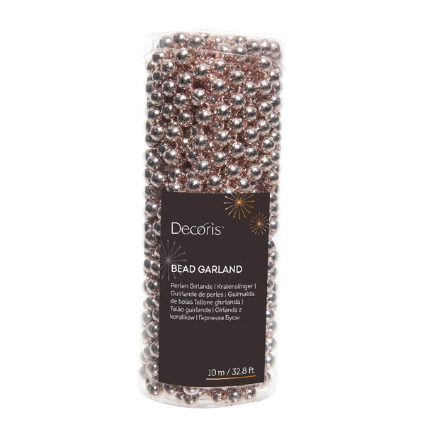 Decoris Kralenslinger kerstboom | Decoris | 10 meter (Roze) 000644 K151000442 - 2