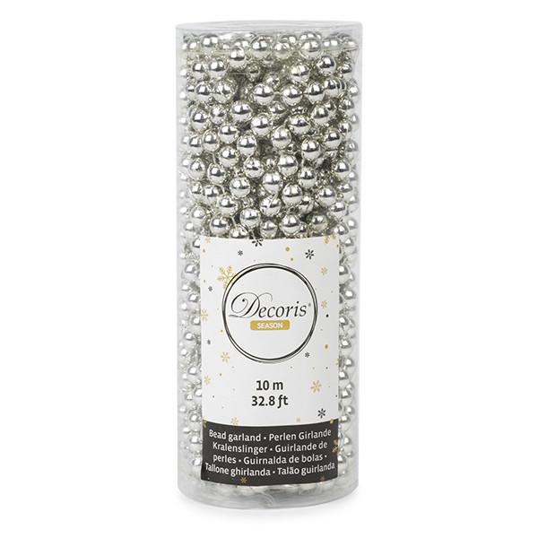 Decoris Kralenslinger kerstboom | Decoris | 10 meter (Zilver) 000561 K151000431 - 1