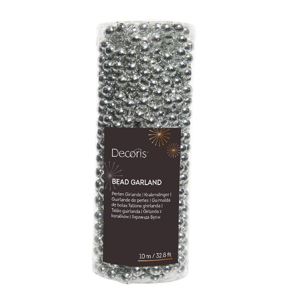 Decoris Kralenslinger kerstboom | Decoris | 10 meter (Zilver) 000561 K151000431 - 2