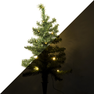 Decoris Kunstkerstboom | Everlands | 60 centimeter (Steker, 20 leds, Binnen/Buiten, Timer) 681124 K150304018 - 1