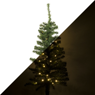 Decoris Kunstkerstboom | Everlands | 90 centimeter (Steker, 50 LEDs, Binnen/buiten, Timer) 681125 K150304019 - 
