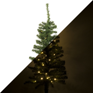 Decoris Kunstkerstboom | Everlands | 90 centimeter (Steker, 50 leds, Binnen/Buiten, Timer) 681125 K150304019 - 1