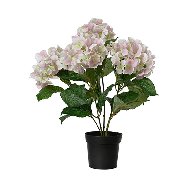 Decoris Kunstplant Hortensia | Decoris | 46 cm (In pot, Ø 28 cm, Lichtroze) 899779 K170105737 - 1