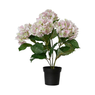 Decoris Kunstplant Hortensia | Decoris | 46 cm (In pot, Ø 28 cm, Lichtroze) 899779 K170105737