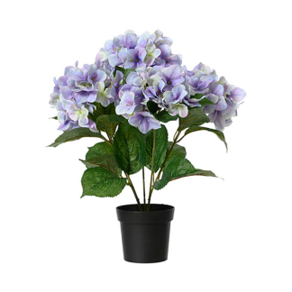 Decoris Kunstplant Hortensia | Decoris | 46 cm (In pot, Ø 28 cm, Lila) 899778 K170105736