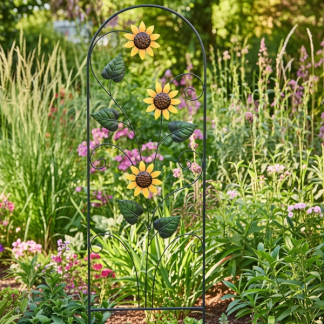 Decoris Metalen tuinscherm | Decoris | 1 x 41 x 122 cm (Zonnebloemen, IJzer) 809558 K170105740 - 2