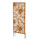 Metalen tuinscherm | Decoris | 54 x 20 x 138 cm (IJzer, Bruin)