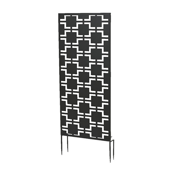 Decoris Metalen tuinscherm | Decoris | 54 x 20 x 138 cm (IJzer, Zwart) 867185 K170105510 - 1