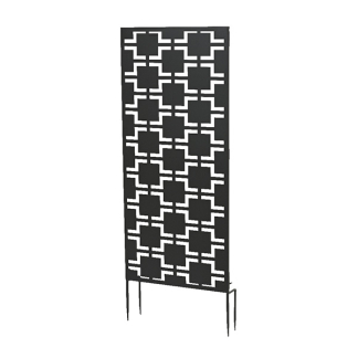 Decoris Metalen tuinscherm | Decoris | 54 x 20 x 138 cm (IJzer, Zwart) 867185 K170105510 - 1