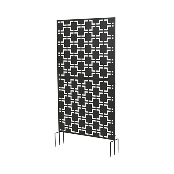 Decoris Metalen tuinscherm | Decoris | 92 x 20 x 177 cm (IJzer, Antraciet) 867179 K170105759 - 1