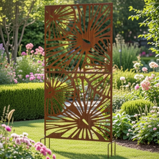 Decoris Metalen tuinscherm | Decoris | 92 x 20 x 177 cm (IJzer, Bruin) 867177 K170105758 - 3