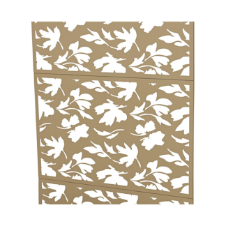 Decoris Metalen tuinscherm | Decoris | 92 x 32.5 x 173 cm (Met plantenbak, IJzer, Beige) 872208 K170105756 - 2