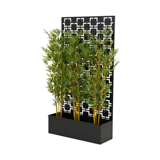 Decoris Metalen tuinscherm | Decoris | 92 x 32 x 173 cm (Met plantenbak, IJzer, Antraciet) 867188 K170105755 - 2