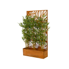 Decoris Metalen tuinscherm | Decoris | 92 x 32 x 173 cm (Met plantenbak, IJzer, Bruin) 867186 K170105754 - 2