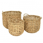 Decoris Opbergmand | Decoris | Ø 40 centimeter | 3 stuks (Waterhyacint, Naturel) 838272 K170116222 Decoris Opbergmand | Decoris | Ø 40 centimeter | 3 stuks (Waterhyacint, Naturel) 838272 K170116222