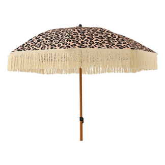 Decoris Parasol | Decoris | Ø 180 x 216 cm (Luipaardprint, Polyester, Aluminium, Rond) 843779 K170105802