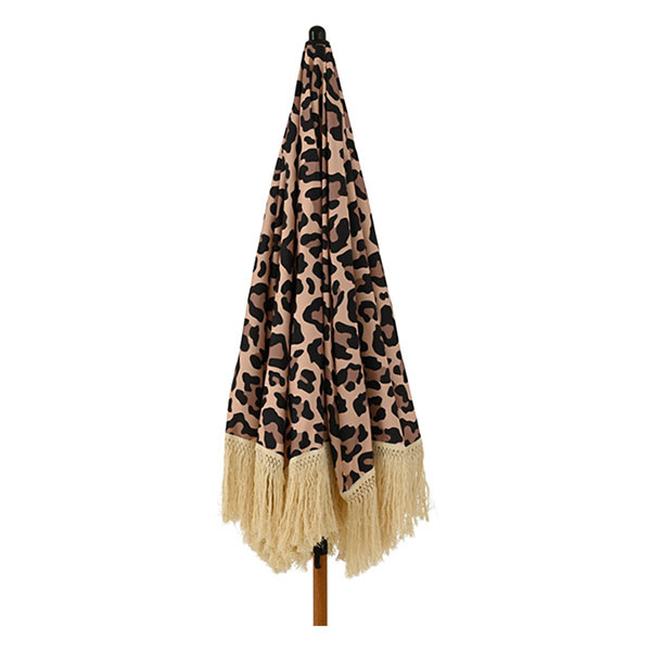 Decoris Parasol | Decoris | Ø 180 x 216 cm (Luipaardprint, Polyester, Aluminium, Rond) 843779 K170105802 - 2