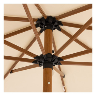 Decoris Parasol | Decoris | Ø 200 x 214 cm (Wit, Polyester, Rond, UPF 30+) 840167 K170105793 - 2