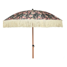 Decoris Parasol | Decoris | Ø 200 x 216 cm (Zwart, Bloemenprint, Aluminium, Rond) 806481 K170105791 - 1