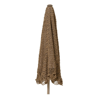 Decoris Parasol | Decoris | Ø 209 x 220 cm (Bruin, Gebreide toplaag, Rond) 843765 K170105800 - 2