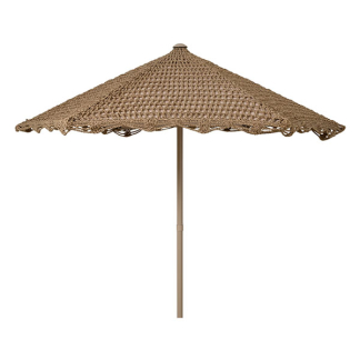 Decoris Parasol | Decoris | Ø 209 x 220 cm (Bruin, Gebreide toplaag, Rond) 843765 K170105800