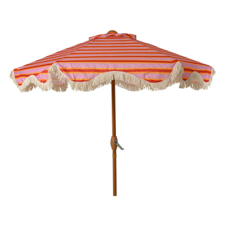 Decoris Parasol | Decoris | Ø 220 x 210 cm (Lila gestreept, Rond) 874557 K170105805