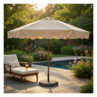 Decoris Parasol | Decoris | Ø 220 x 222 cm (Bruin, Polyester, 100% FSC-hout) 806412 K170105787 - 3