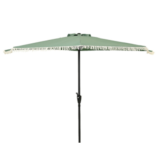 Decoris Parasol | Decoris | 270 x 135 x 235 cm (Groen/Wit, Half) 843530 K170105497 - 2