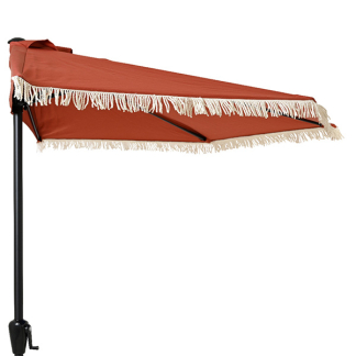 Decoris Parasol | Decoris | 270 x 135 x 235 cm (Oranje/Wit, Half) 843529 K170105496 - 1
