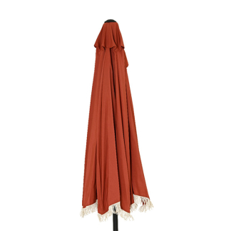 Decoris Parasol | Decoris | 270 x 135 x 235 cm (Oranje/Wit, Half) 843529 K170105496 - 3