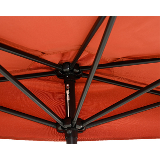 Decoris Parasol | Decoris | 270 x 135 x 235 cm (Oranje/Wit, Half) 843529 K170105496 - 4