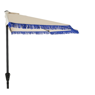 Decoris Parasol | Decoris | 270 x 135 x 235 cm (Wit/blauw, Half) 843527 K170105495 - 1