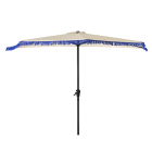 Decoris Parasol | Decoris | 270 x 135 x 235 cm (Wit/blauw, Half) 843527 K170105495 - 2
