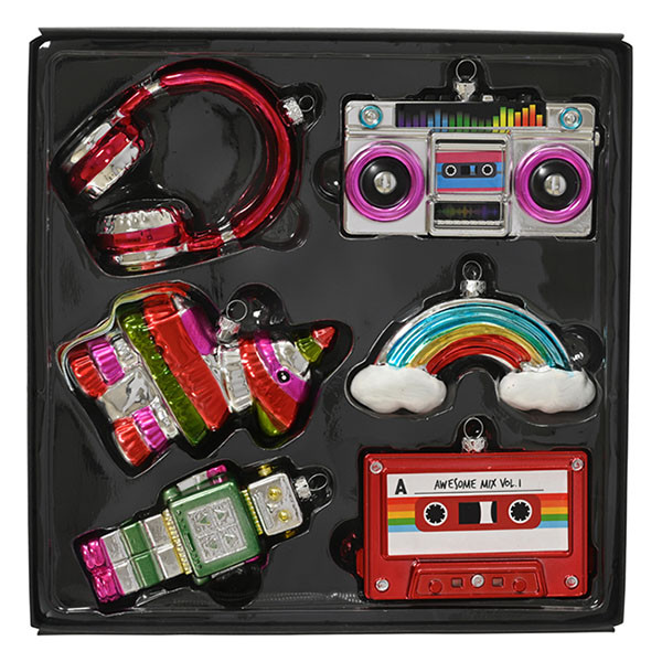 Decoris Retro kerst ornament | Decoris | Set van 6 (Kunststof) 26404 K151001682 - 1
