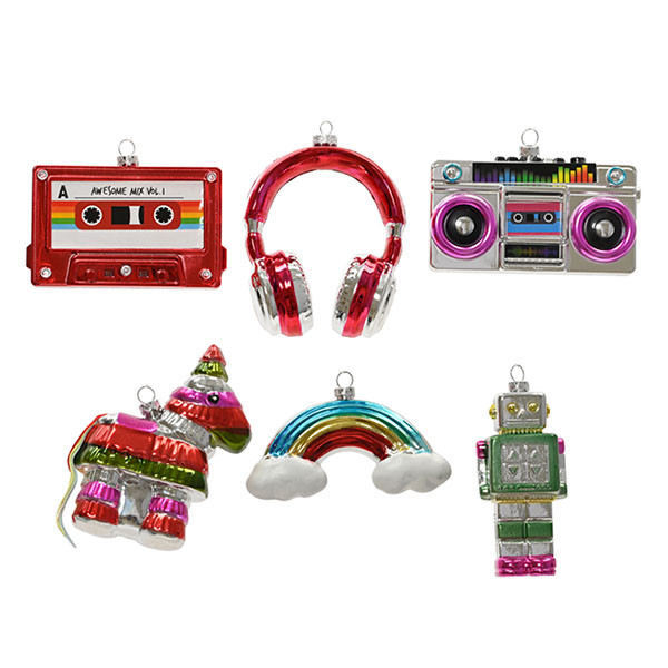 Decoris Retro kerst ornament | Decoris | Set van 6 (Kunststof) 26404 K151001682 - 2