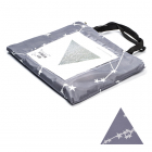 Decoris Schaduwdoek driehoek | Decoris | 3 x 3 meter (Sterrenpatroon, Grijs) 842095 K170104789