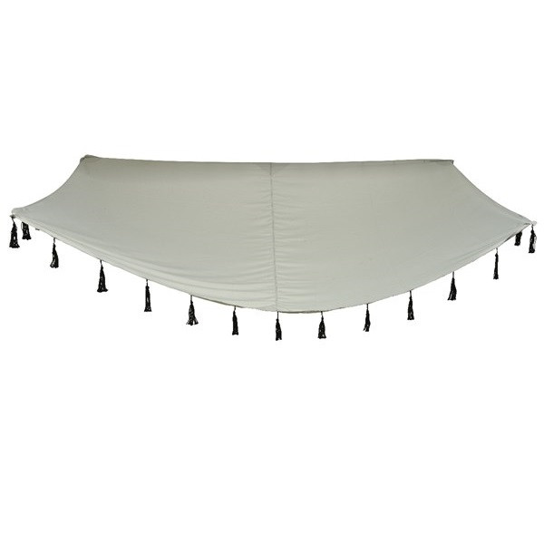 Decoris Schaduwdoek rechthoek | Decoris | 2 x 3 meter (Franjes, Grijs) 842096 K170104790 - 1