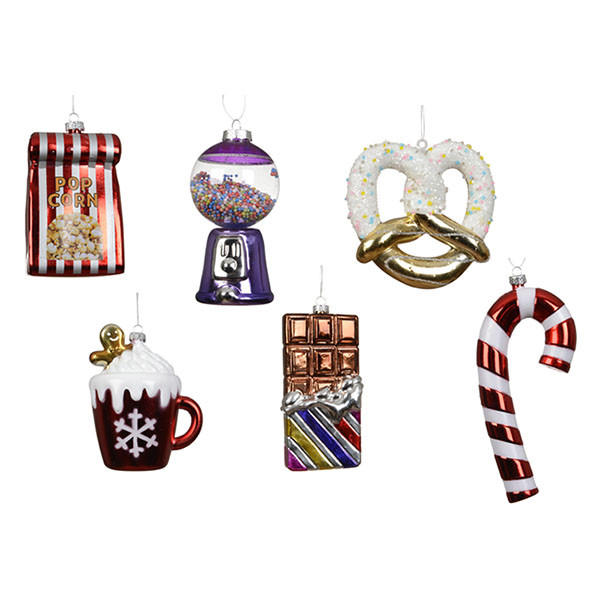 Decoris Snoep kerst ornament | Decoris | Set van 6 (Kunststof) 26378 K151001681 - 2