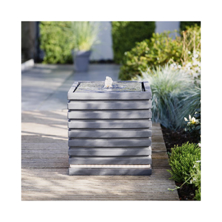 Decoris Tuinfontein | Decoris | Vierkant | 35 x 35 x 35 cm (Led, Grijs) 892897 K170105816 - 2