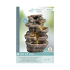 Decoris Tuinfontein | Decoris | Waterval | 21 x 27 x 39 cm (Led, Bruin) 892905 K170105817 - 2