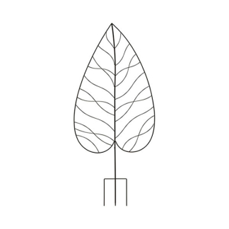 Decoris Tuinsteker blad | Decoris | 140 cm (IJzer, Bruin) 860274 K170105741