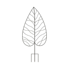 Decoris Tuinsteker blad | Decoris | 140 cm (IJzer, Bruin) 860274 K170105741 - 1