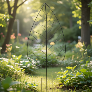 Decoris Tuinsteker blad | Decoris | 140 cm (IJzer, Bruin) 860274 K170105741 - 2