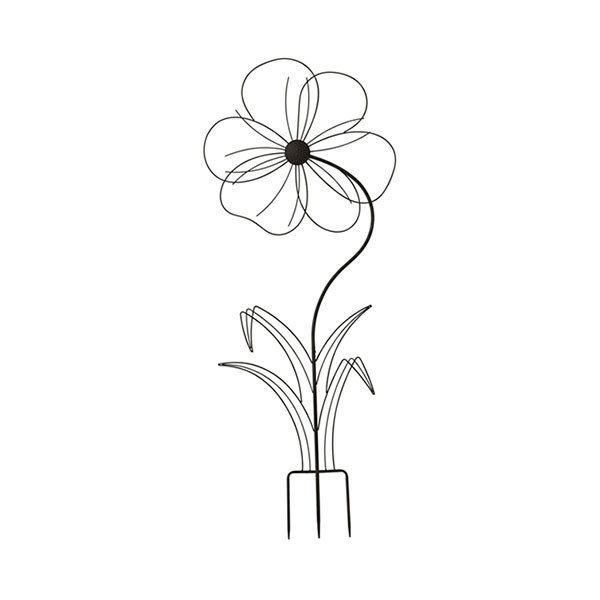 Decoris Tuinsteker bloem | Decoris | 140 cm (IJzer, Zwart) 860283 K170105742 - 1