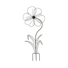 Decoris Tuinsteker bloem | Decoris | 140 cm (IJzer, Zwart) 860283 K170105742 - 1