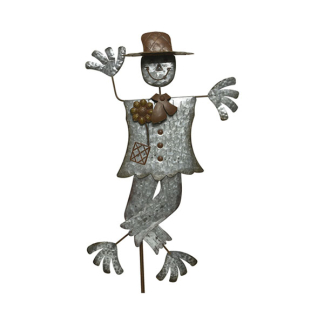 Decoris Tuinsteker vogelverschrikker | Decoris | 78 cm (Metaal, Zilver) 803678 K170105738